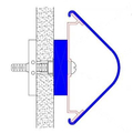 2158 Wallguard, 4-1/8" High with Rubber Spacers