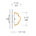2100 Wallguard, 3-1/2" High - Spacer Mounted Option