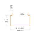 2331B Series 16ga Stainless Steel Flush Mount Endwall