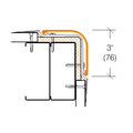 2370B Flush Mounted Bullnose Corner Guard - 1 hr