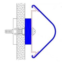 2158 Wallguard, 4-1/8" High with Rubber Spacers
