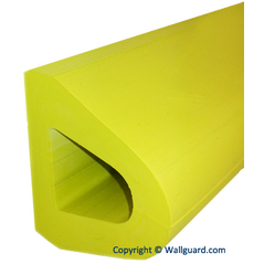 2250.2- Rubber D-Shaped Bumper 4" x 4" Yellow