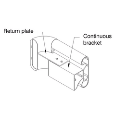 2021S Handrail, 5-1/2" High, Continuous 12' Security Bracket