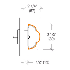 2100 Wallguard, 3-1/2" High - Spacer Mounted Option