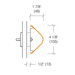 2158 Wallguard, 4-1/8" High with Rubber Spacers