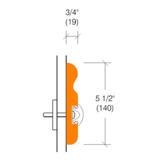 2160B Wallguard, 5-1/2" High - Oak, Maple, Ash, or Cherry