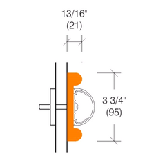 2160E Wallguard, 3-3/4" High - Oak, Maple, Ash, or Cherry