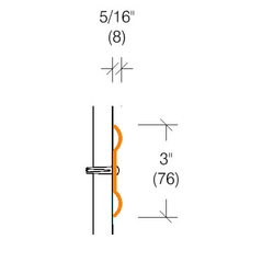 2170A Clear Chair Rail Lexan Wallguard 3" High