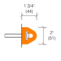 2250- Rubber D-Shaped Bumper