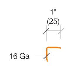 2330.2- 16 gauge -1" Wings - Stainless Steel Corner Guard