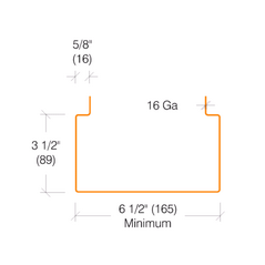 2331B Series 16ga Stainless Steel Flush Mount Endwall