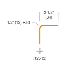 Colored Smooth Polycarbonate Corner Guard 2335 Series