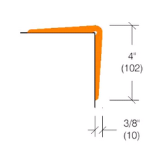 2360 Flexible Vinyl Corner Guard, 4" Wing