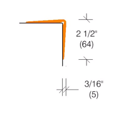 2361 Flexible Vinyl Corner Guard, 2-1/2" Wing