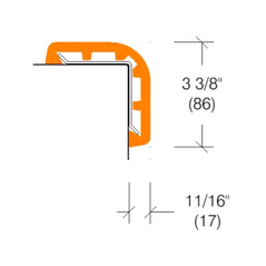 2362 Rubber Corner Guard, 3" Wing