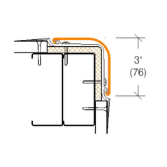 2370B Flush Mounted Bullnose Corner Guard - 1 hr