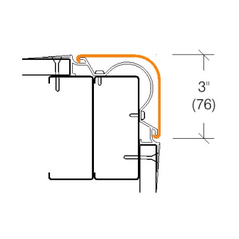 2370 Flush Mounted Bullnose Corner Guard