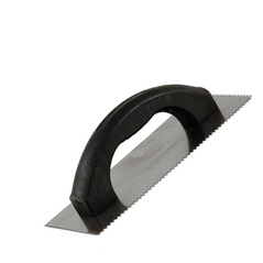 Notched Trowel for Applying Wallcovering Mastic Adhesive
