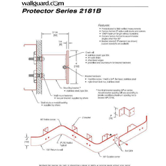 2181B Stainless Steel Crash Rail with Z-Brackets