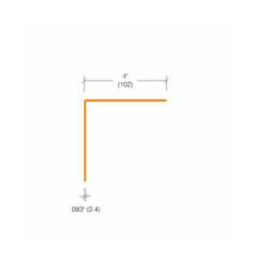 2325.2 - Textured Corner Guard - 4" Wings 90°