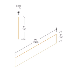 2404.1 Vinyl Rub Rail Packages .040" Thick - 6" High