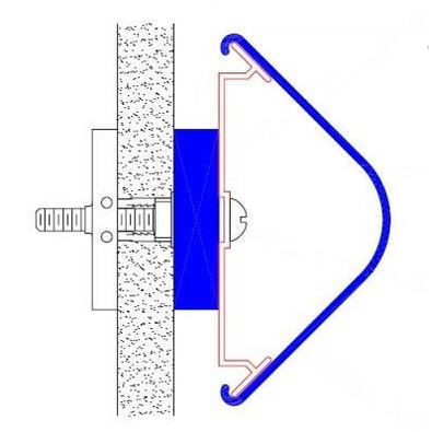 2158 Wallguard, 4-1/8" High with Rubber Spacers