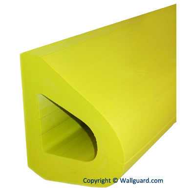 2250.2- Rubber D-Shaped Bumper 4" x 4" Yellow