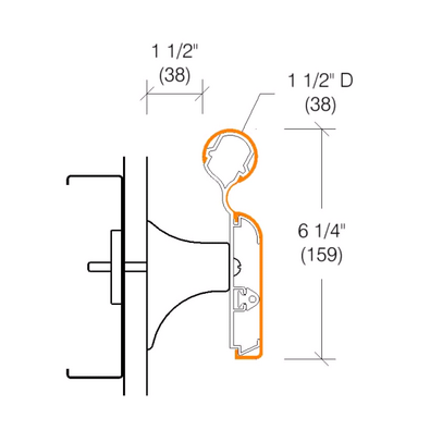 2000P Handrail, 6-1/4" High PVC FREE