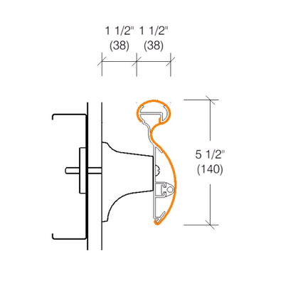 2032 Handrail, 5-1/2" High
