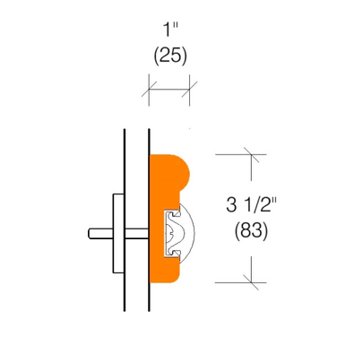 2160C Wallguard, 3-1/4" High - Oak, Maple, Ash, or Cherry