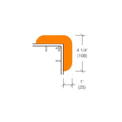2227 Rubber Corner Protection for Carts, Cabinetry & Countertops