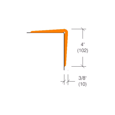 2360 Flexible Vinyl Corner Guard, 4" Wing