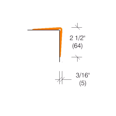 2361 Flexible Vinyl Corner Guard, 2-1/2" Wing