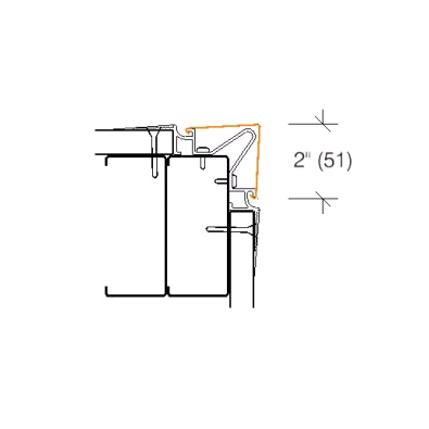 2365P.1 Flush Mount 2" Wings 90° Corner Guard