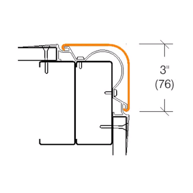 2370 Flush Mounted Bullnose Corner Guard