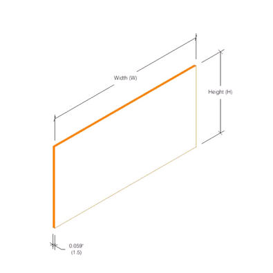 2445 Stainless Steel Kick Plate 16 Gauge